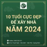 10 TUỔI ĐẸP NHẤT ĐỂ LÀM NHÀ NĂM 2024 